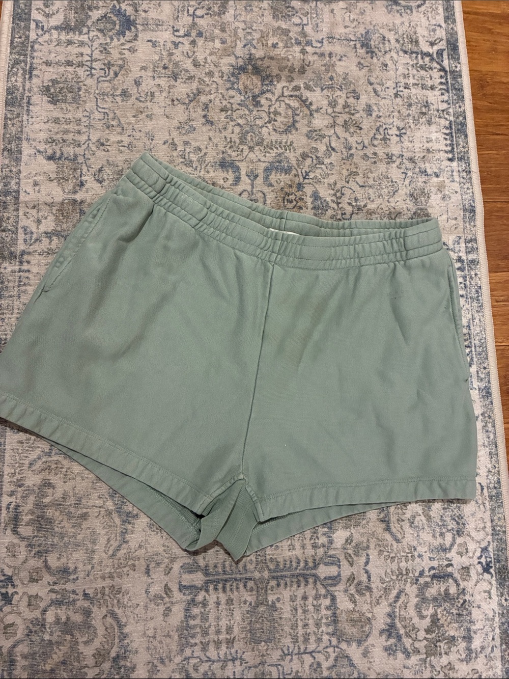Rag and Bone Women’s Sage Green Elastic Waist Casual cotton Shorts - XL